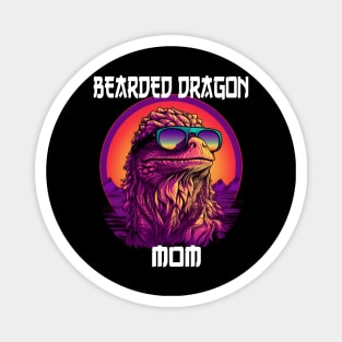 Beaded Dragon Mom Synthwave Magnet